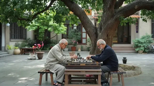 邻居爷爷的棋局